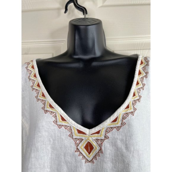 Sonoma Top Womens Plus Size 4X Dolman Sleeve Embroidered Boho Cream NWT - Picture 8 of 12